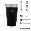 Stanley Adventure Stacking Pint Matte Black 0.47lt Vacuum Cup